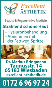 Excellent Ästhetik Beauty und regenerative Medizin Hyaluronbehandlung, Abnehmen mit der Fettweg-Spritze, Dr. Markus Bringmann